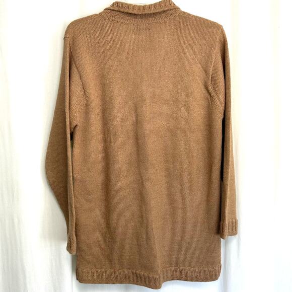 Deirdre McGuire 100% Alpaca Wool Knit Sweater Ireland Floral Women's Size M - Picture 2 of 11